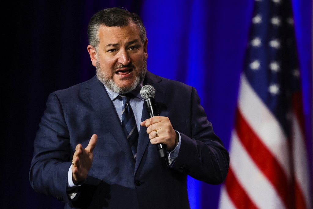 US Senator Ted Cruz of Texas speaks at the Republican Jewish Coalition Annual Leadership Meeting in Las Vegas, Nevada, on November 19, 2022. (Photo by Wade Vandervort / AFP)